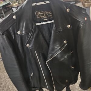 The Leather Ranch Black Leather Biker Jacket for Men